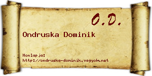 Ondruska Dominik névjegykártya